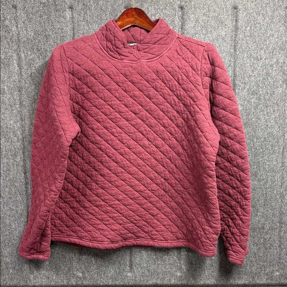Orvis Quilted Cowl Neck Sweater - Dusty Rose